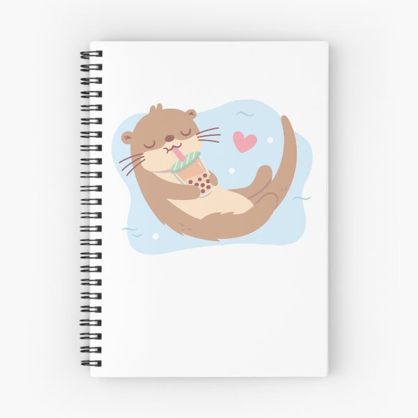 Item preview, Cute Otter Loves Bubble Tea designed and sold by rustydoodle.