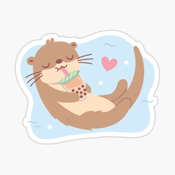 Sitting Otter and Raccoon Sticker Set of 2 / Cute Animal Stickers / Water  Bottle Laptop Desk Notebook Phone Case Stickers / Vinyl Stickers 