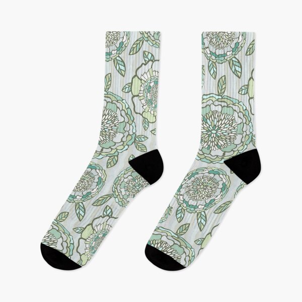 Item preview, Geometric Flowers - Green Palette designed and sold by Sketchbook Designs.