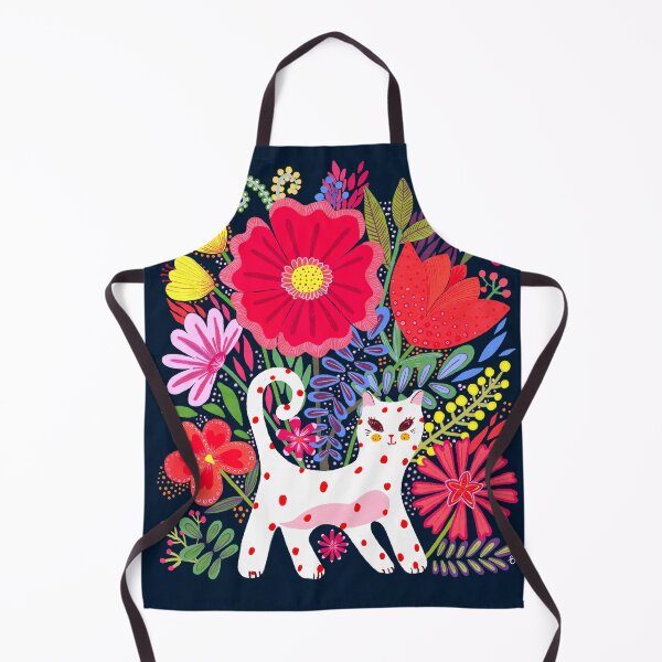 Item preview, Cat in Flower Garden designed and sold by ToEllaBloom.
