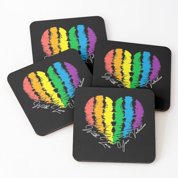 Item preview, Valentine's day rainbow heart with love  designed and sold by CrazyHowCool.