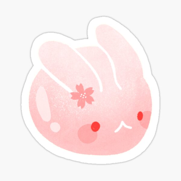 Vista previa del artículo con la obra «Sakura Mochi Bunny», diseñado y vendido por miriart.