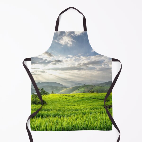 Item preview, Thailand Rice Field With Mountain Landscape designed and sold by JTS STORE.