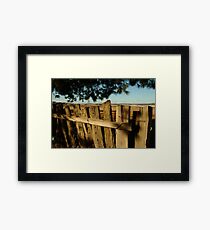 Joe Mortelliti Gallery - Old fence, Ascot Farm Lands Framed Print