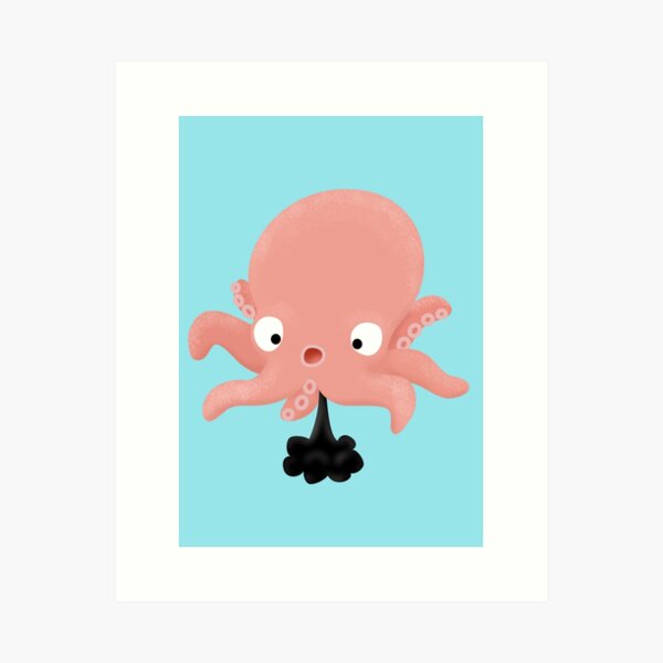 Funny octopus hugs diver cartoon humour plaque