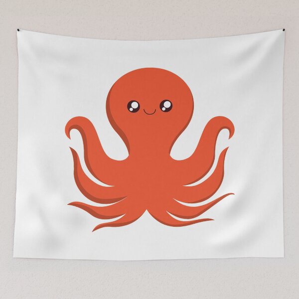Item preview, orange octopus designed and sold by treasure-crafts.