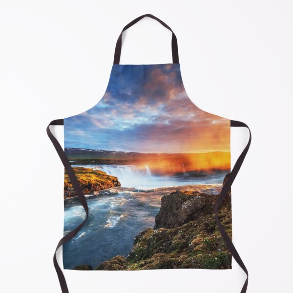 Item preview, Beautiful Sunset With Waterfall Landscape designed and sold by JTS STORE.
