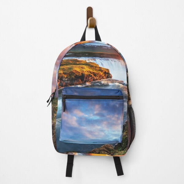 Item preview, Beautiful Sunset With Waterfall Landscape designed and sold by JTS STORE.