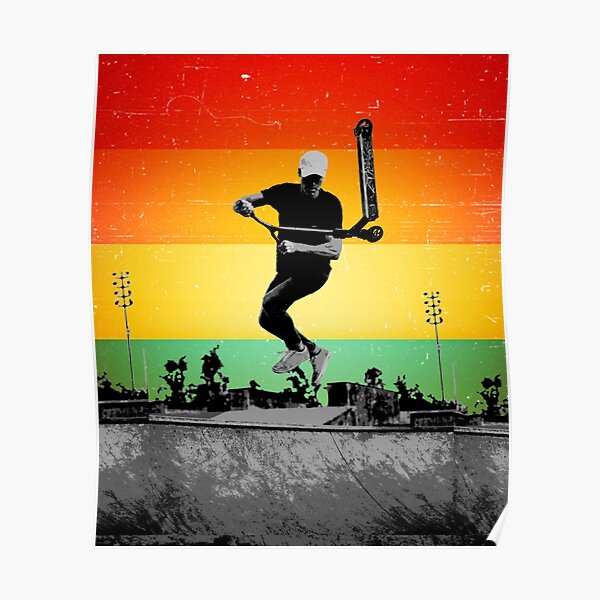 Kick Scooter rétro Poster