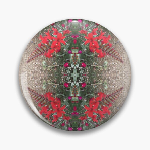 Item preview, Botanical Divine - Scarlet Flowers, Mosaic with Pink and Green Fusion designed and sold by RoseAromas.