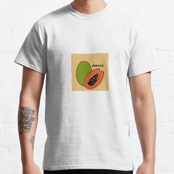 Papaya (Pepaya) (Beige Background) Classic T-Shirt