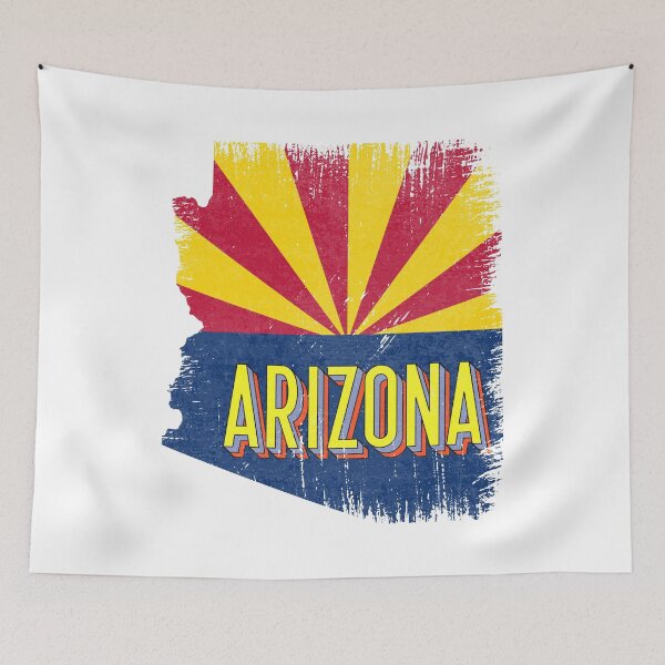 Item preview, Distressed Arizona AZ State Flag Map Vintage 70s Souvenir designed and sold by merchzy.