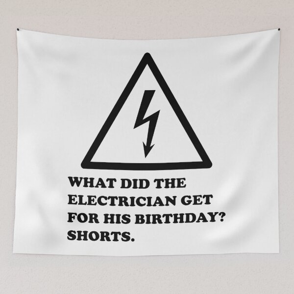 Item preview, What Did The Electrician Get For His Birthday? Shorts. designed and sold by DomGDesign.