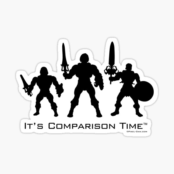 Comparison Time - Barbarian Black Sticker