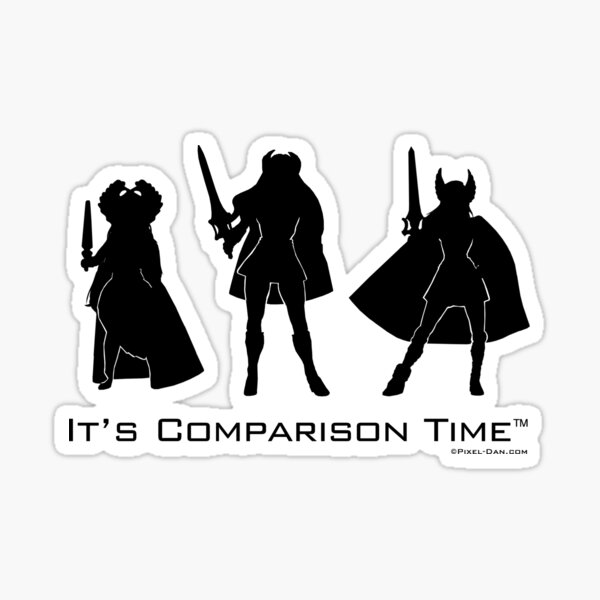 It's Comparison Time - Heroine Black Sticker