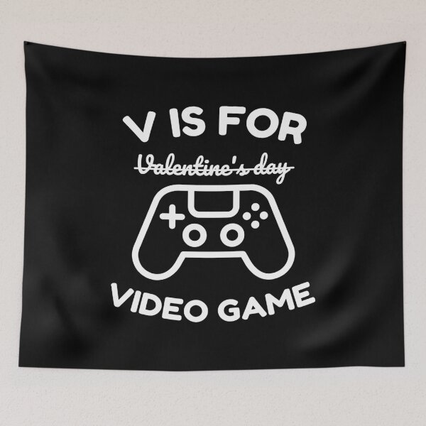 Item preview, V Is For Video Games - Valentine's Day designed and sold by narinari32.