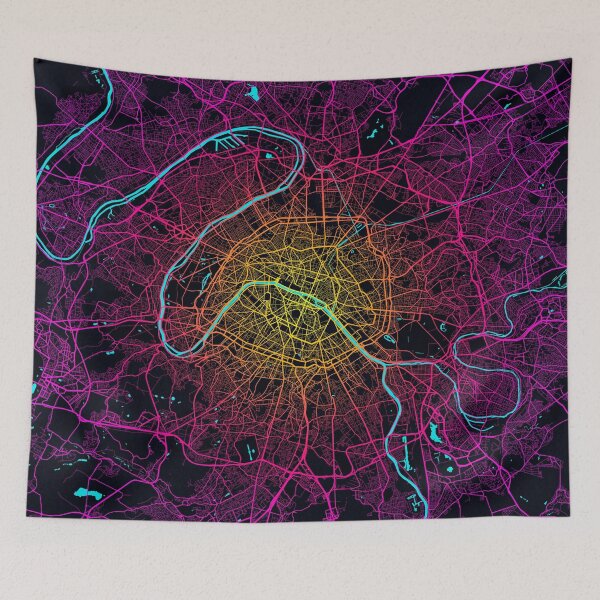 Item preview, Paris City Map of France - Neon designed and sold by deMAP.