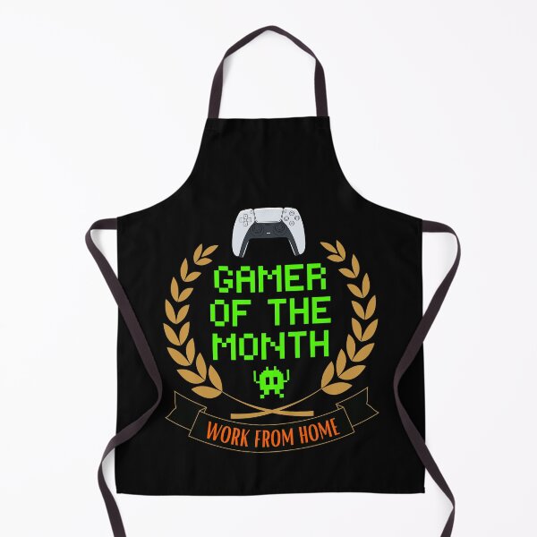 Item preview, WORK FROM HOME GAMER OF THE MONTH Funny Sarcastic Meme Design designed and sold by LevelUpMerch.