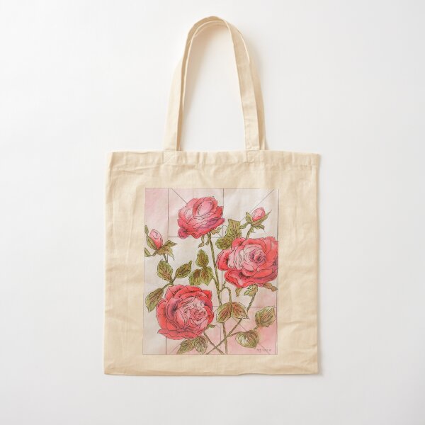 Red roses Cotton Tote Bag