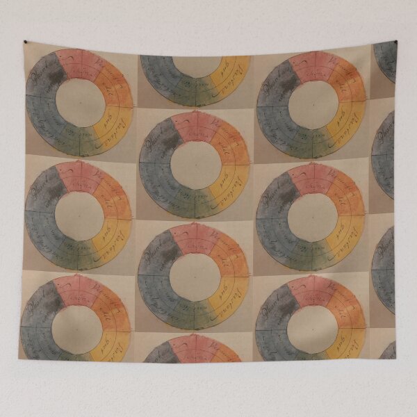 Item preview, Original color circle from 1809, made by Goethe with assignments of the properties of the colors, designed and sold by Pelikancrazy.