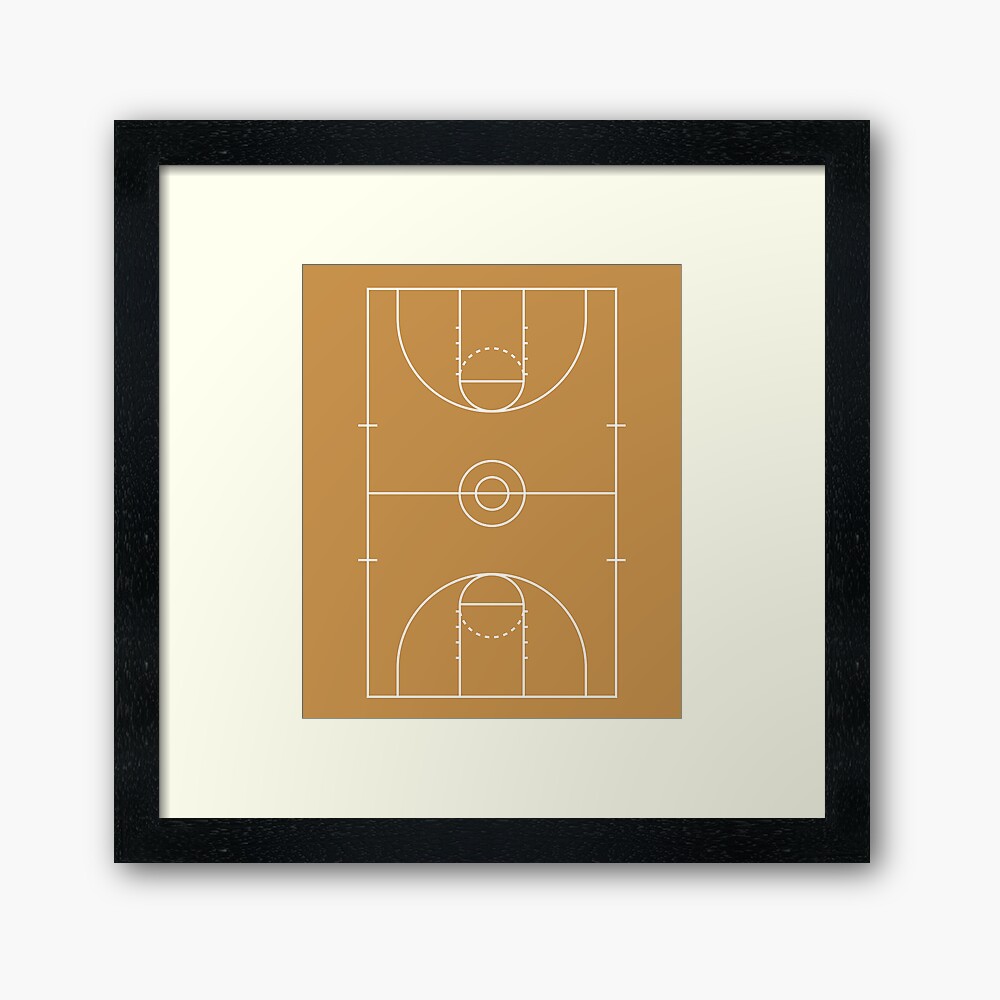 Basketball Court Diagram Photographic Print