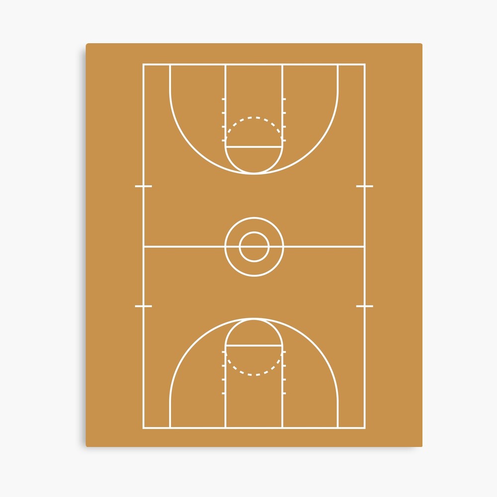 Basketball Court Diagram Photographic Print