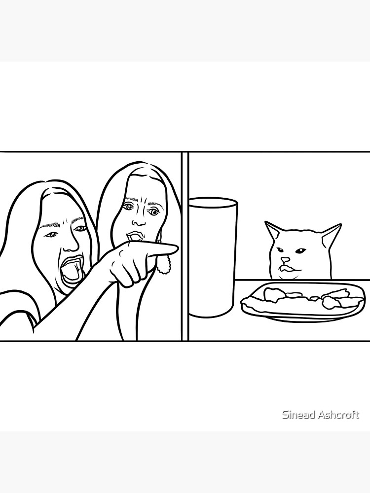 "Screaming Cat Real Housewives of Beverley Hills Meme Angry Cat" Sticker for Sale by