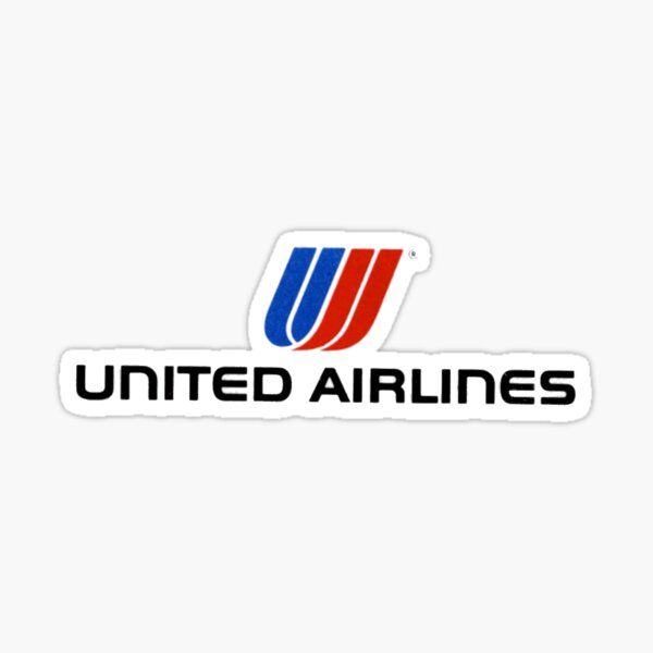 United Airlines Retro Sticker Sticker