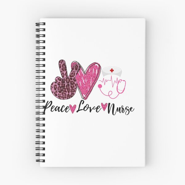 Item preview, peace love nursing -Peace Love Nurse -Nurse desing,peace love nurse leopard,pink glitter heart designed and sold by Jknok.