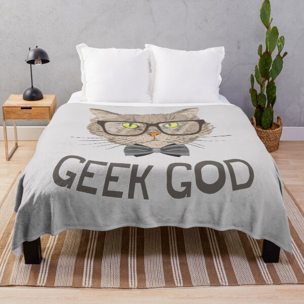 Item preview, Geek God - Funny Cat (Grey) designed and sold by iamwowie.