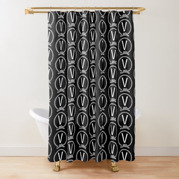  Ambesonne Letter V Shower Curtain, V Shape Burning