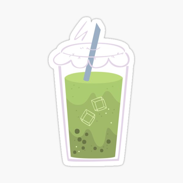 " Green Tea Boba And Taro And Milk Tea" Sticker by topnodream13 Redbubble