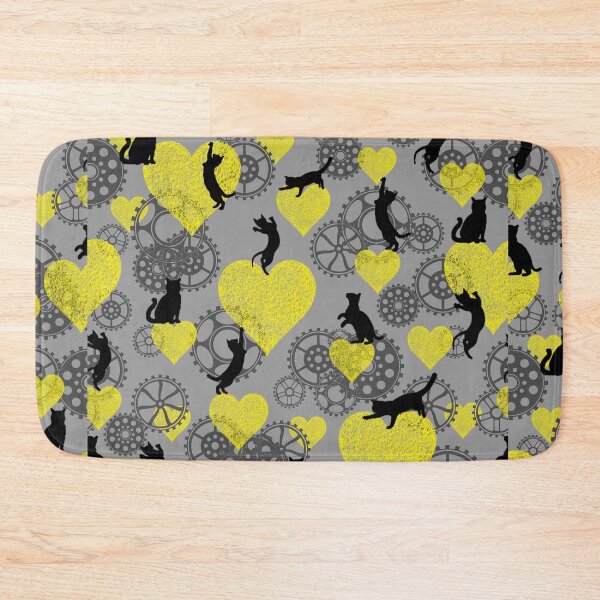 Item preview,  steampunk with yellow hearths and black cats  designed and sold by FVO-italydesign.