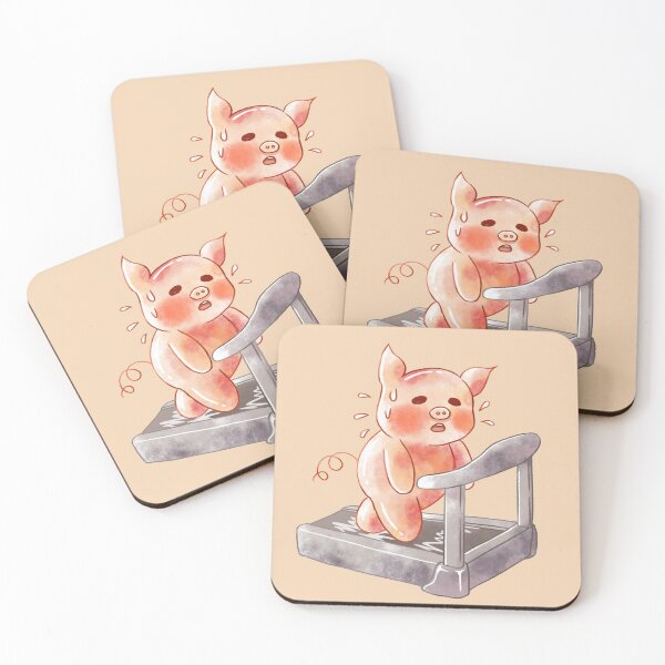 Item preview, Sweaty Pig Running on Treadmill designed and sold by Jieul.