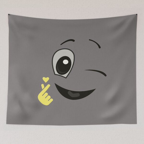 Item preview, finger love sign . eye wink. pantone color of the year 2021. ultimate gray and illuminating designed and sold by doctors-apparel.