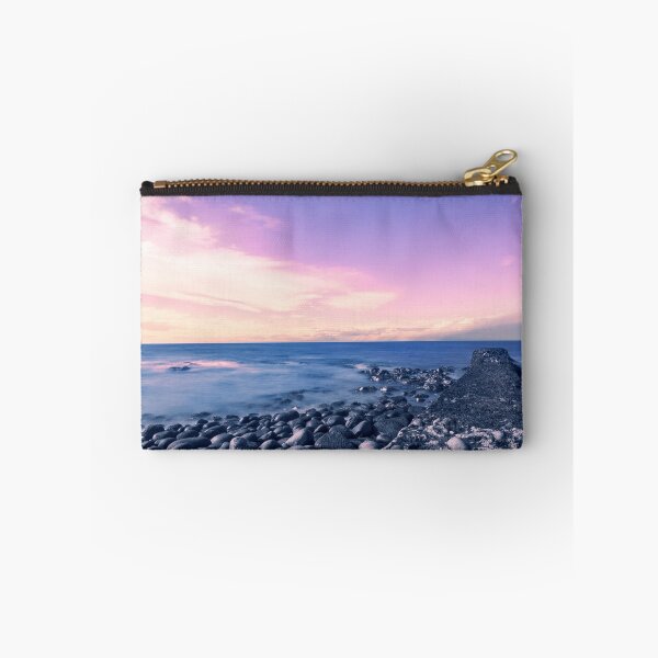 Item preview, Pastel sunset beach with ocean view and jetty designed and sold by Spectokular.