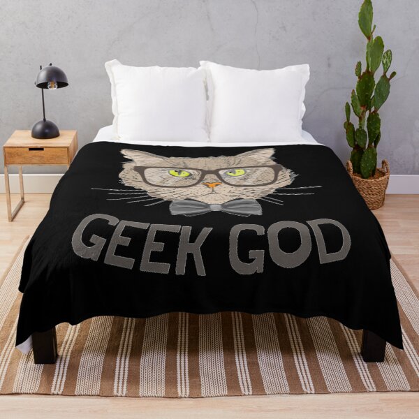 Item preview, Geek God - Funny Cat (Black) designed and sold by iamwowie.