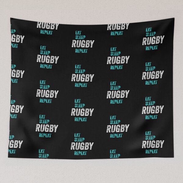 Item preview, eat, sleep, rugby, repeat designed and sold by maakamiri.