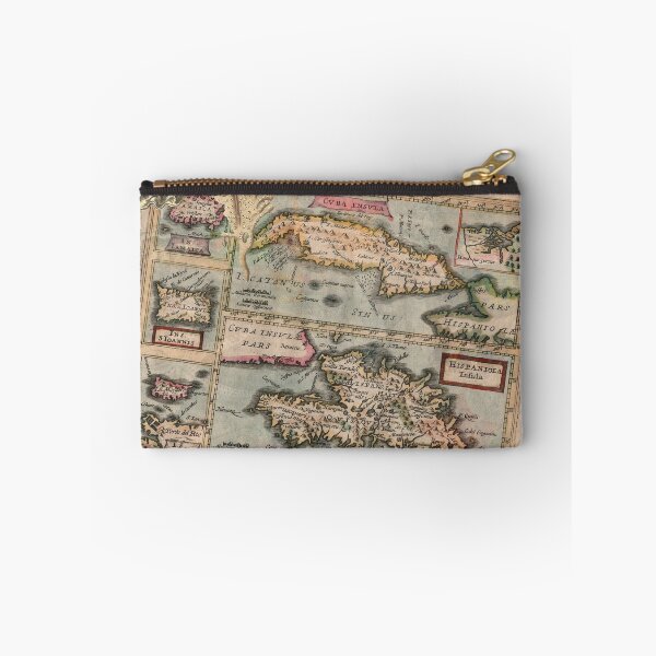 Item preview, Vintage Cuba, Puerto Rico, Haiti and Dominican Republic Map Collage designed and sold by AntiqueImages.