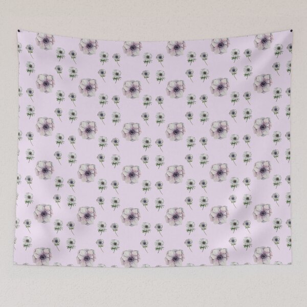 Item preview, Purple Watercolor Anemone Flowers Patterns designed and sold by Happy Life Graphics.