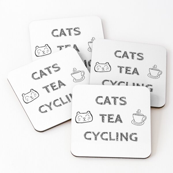 Item preview, Cats. Tea. Cycling designed and sold by TheGreenGoat.