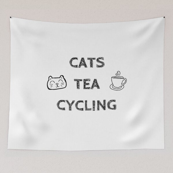 Item preview, Cats. Tea. Cycling designed and sold by TheGreenGoat.