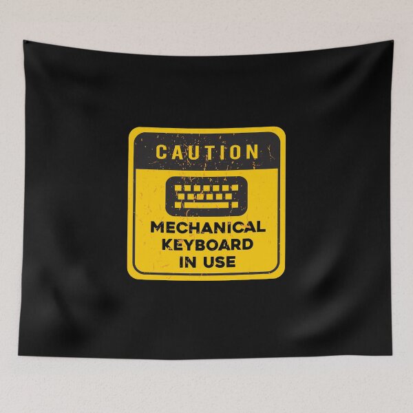 Item preview, Caution Mechanical Keyboard in Use designed and sold by ArqDezines.