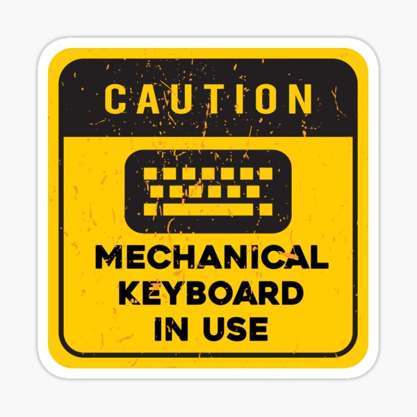Item preview, Caution Mechanical Keyboard in Use designed and sold by ArqDezines.