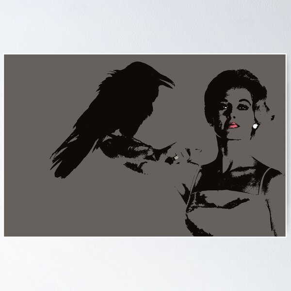 Match Made in Heaven, The Birds, Tippi hot Hedren, Crows, Hollywood, Hitchcock, Print on Canvas