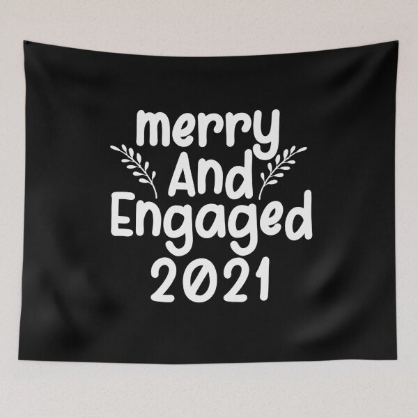 Item preview, Merry And Engaged Engaged Christmas Holiday Engagement Just Engaged Gift For Fiancee Shirts For Couples designed and sold by Akmloza.