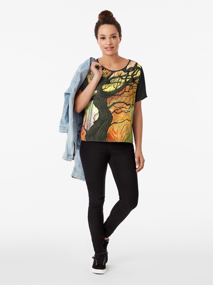 Alternate view of Tree of Life Series - Dusk Chiffon Top