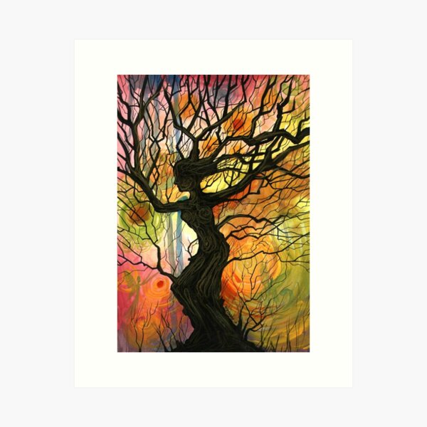 Tree of Life Print All colours Gold shade no frame. 