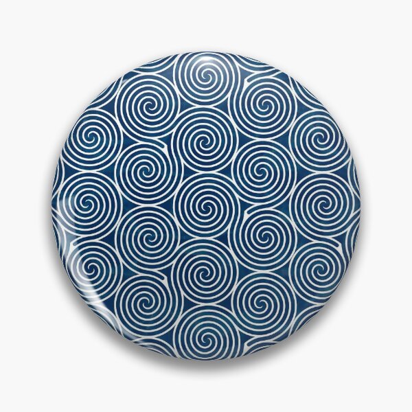 Item preview, White & Blue spiral Illusion Pattern designed and sold by YOYOCollection.