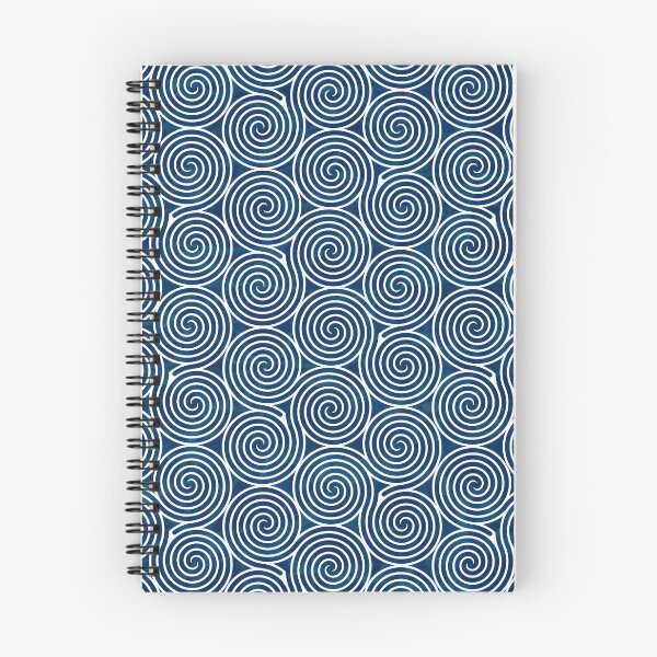Item preview, White & Blue spiral Illusion Pattern designed and sold by YOYOCollection.